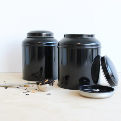 Blik melkbus 100 gram - zwart