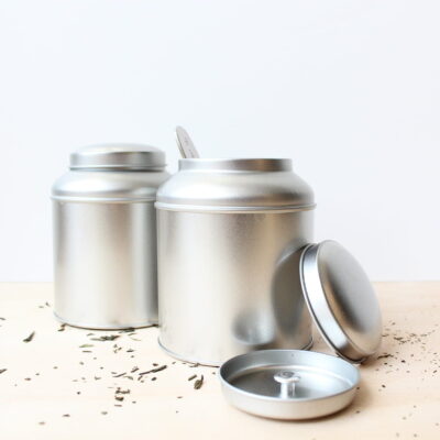 Blik melkbus 100 gram - zilver