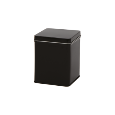 Blik vierkant 100 gram - zwart