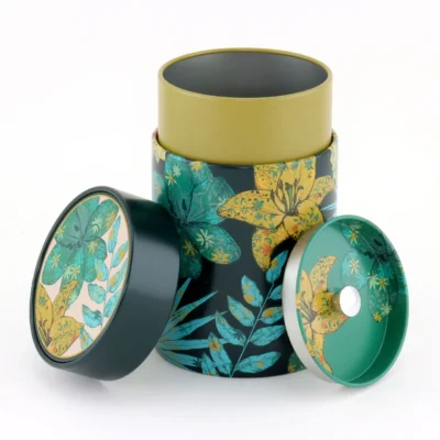 Blik Rustic Flower 150 gram - groen